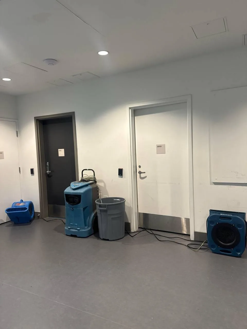 Moisture containment setup for water damage restoration in Vancouver