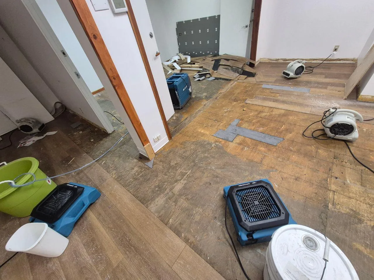 Water damage repair and floor removal in a Vancouver property