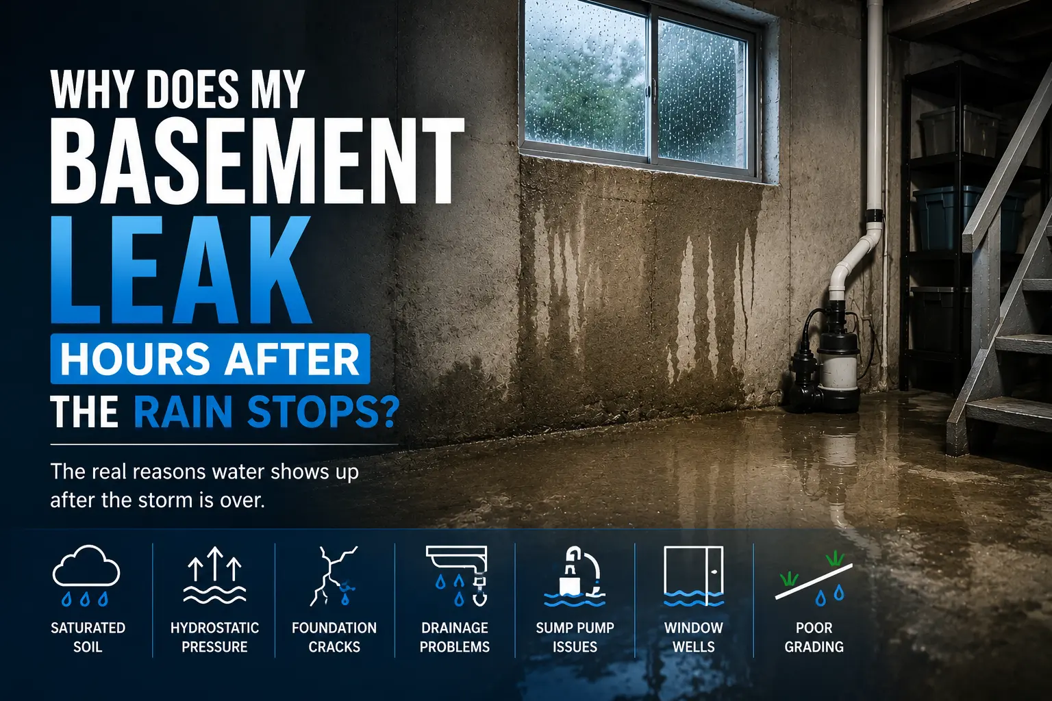 Why Does My Basement Leak Hours After the Rain Stops?