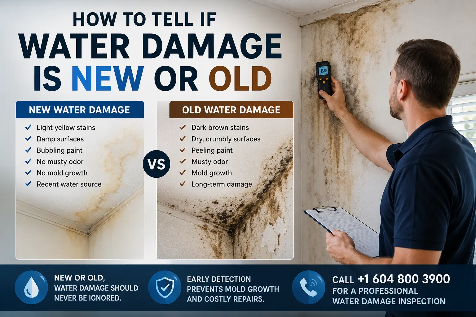 How to Tell If Water Damage Is New or Old