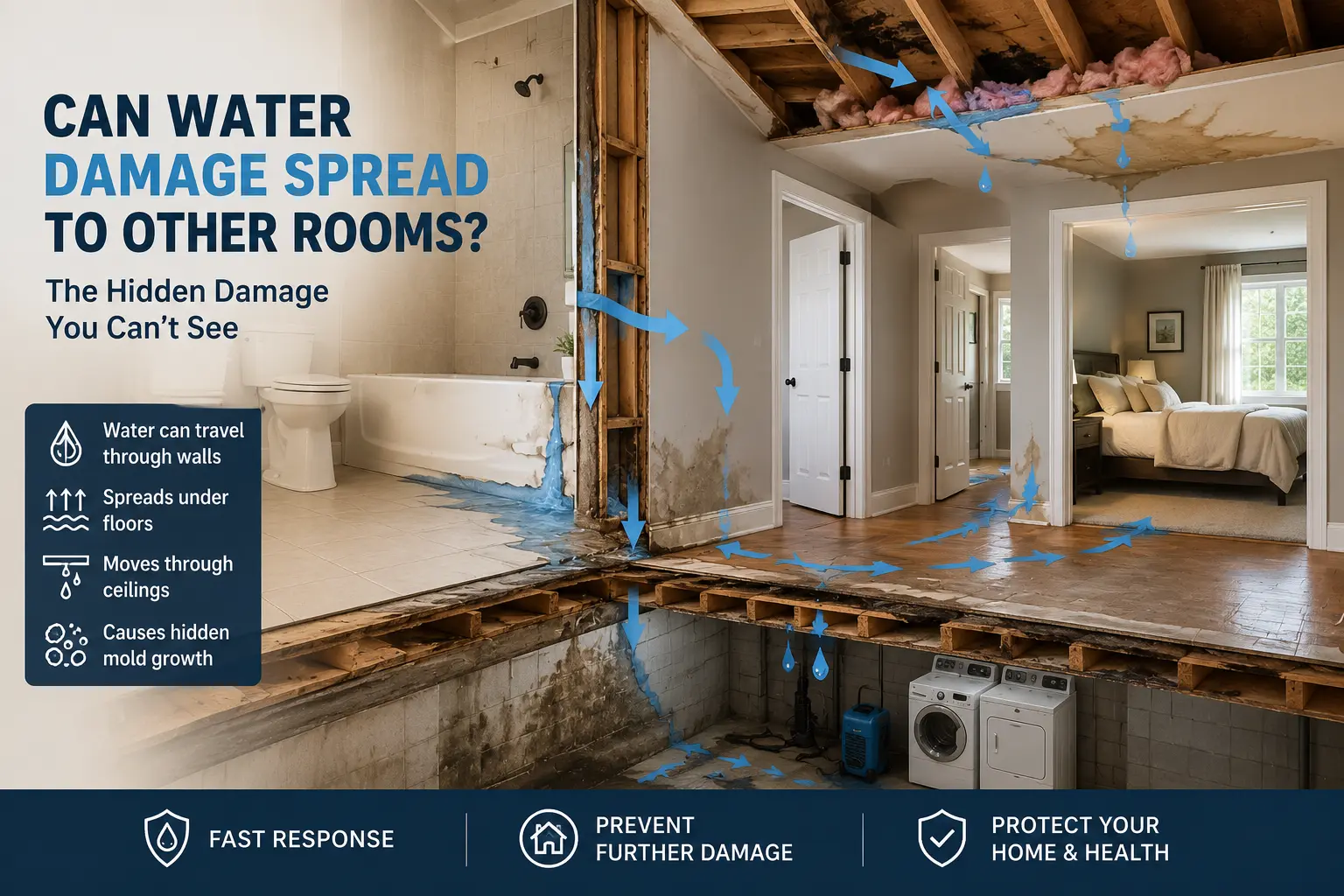 Can Water Damage Spread to Other Rooms?