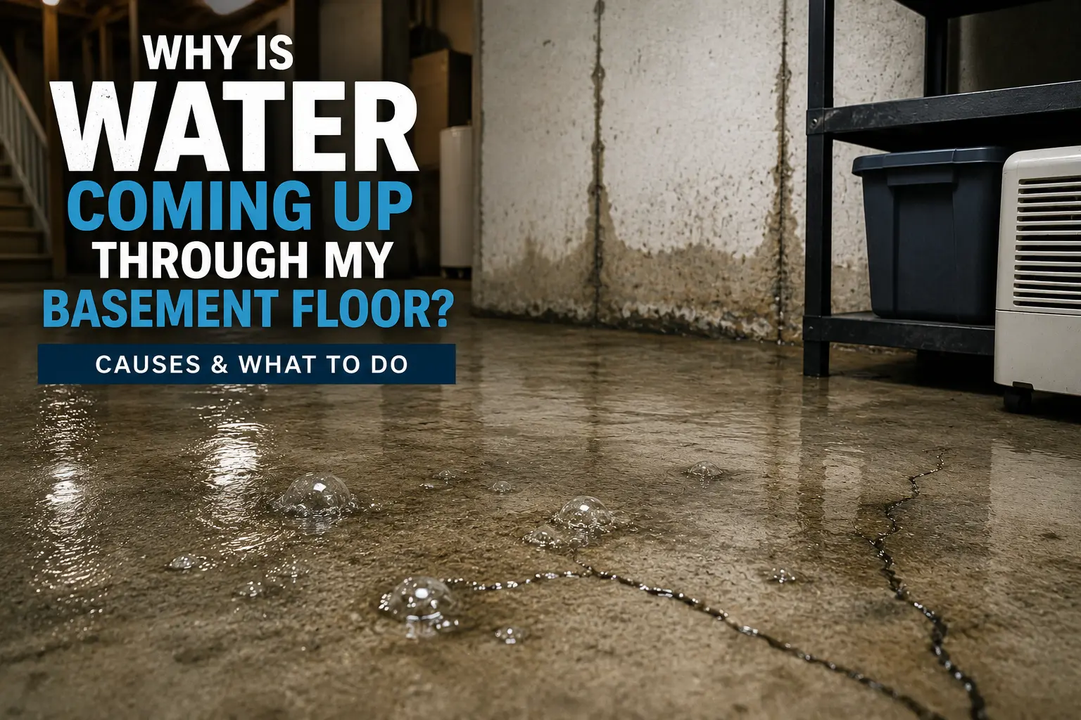 Why Is Water Coming Up Through My Basement Floor? Causes & What to Do