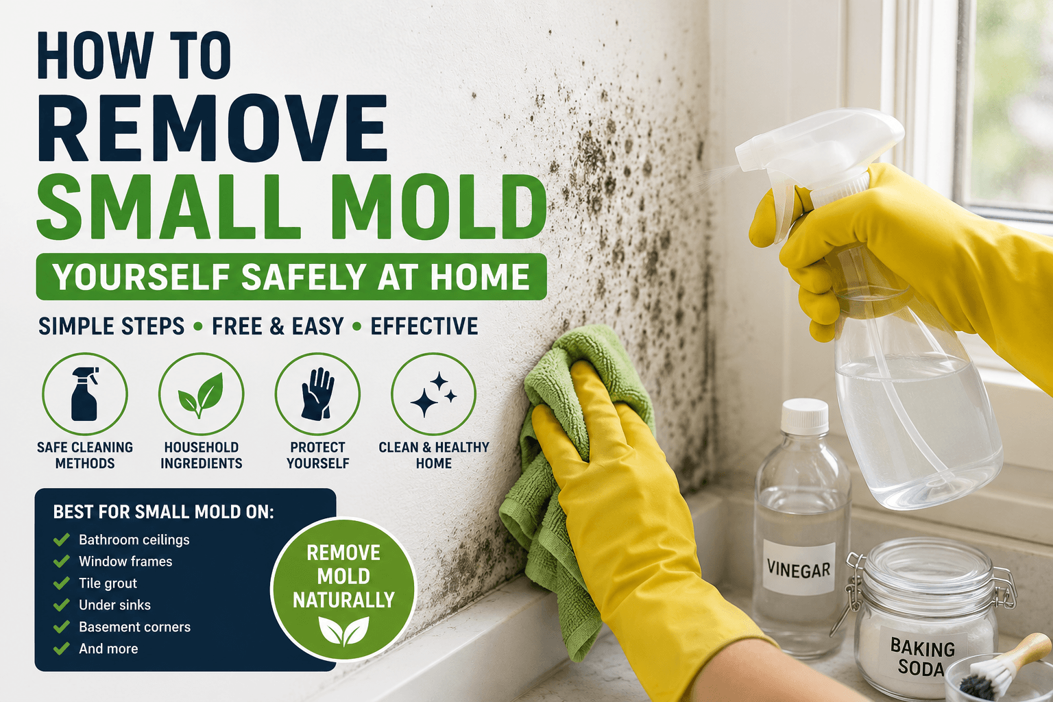 How to Remove Small Mold Yourself Safely at Home
