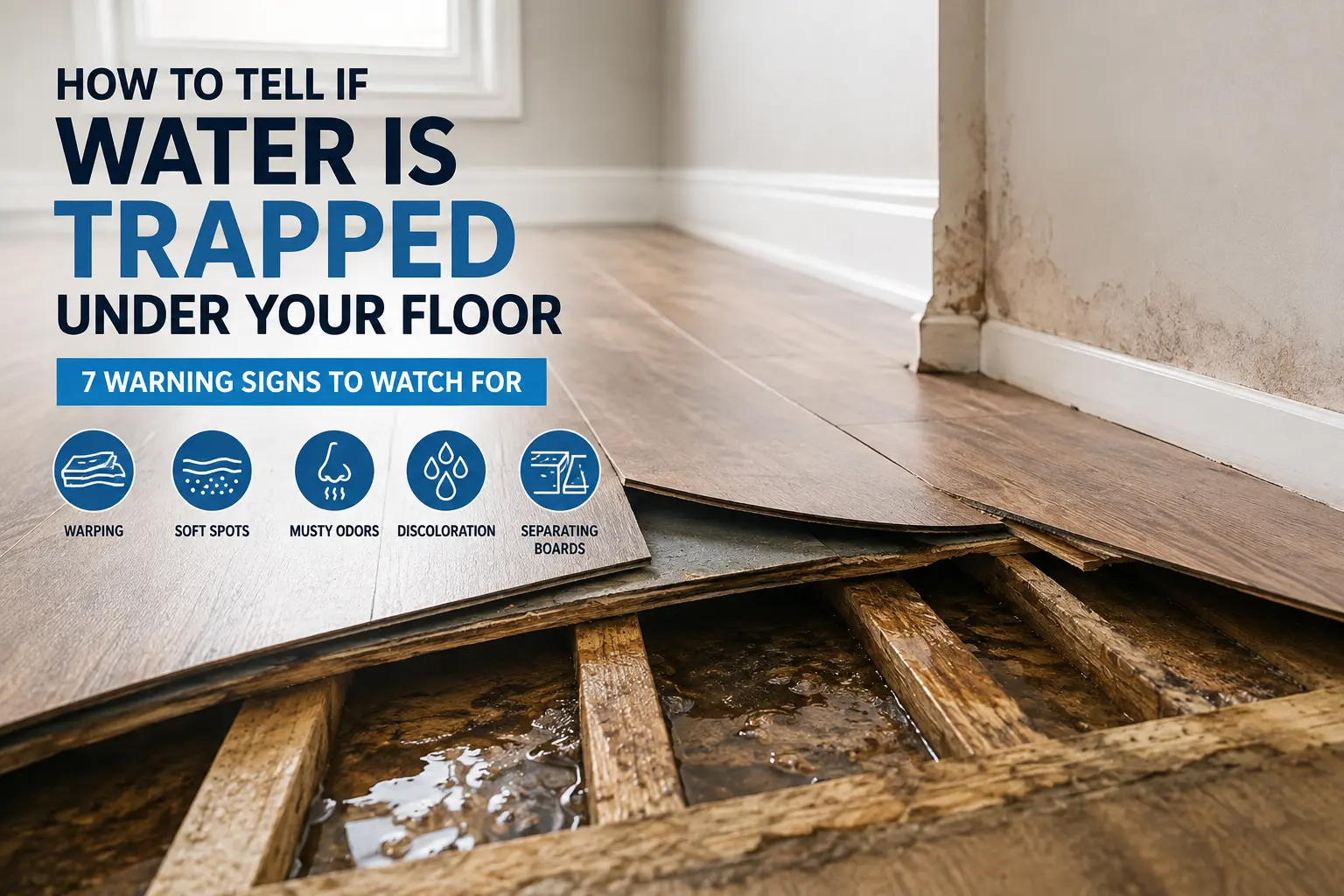 How to Tell If Water Is Trapped Under Your Floor: 7 Warning Signs